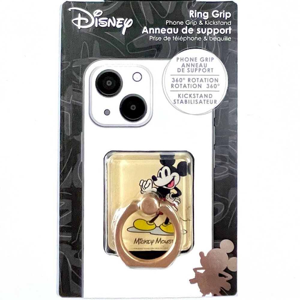🆕 MICKEY MOUSE PHONE HAND RING GRIP & KICKSTAND ~ 360 Degree Rotation